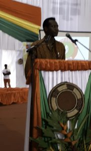 Aziz Salmone Fall discours à la maison du peuple à Ouagadougou